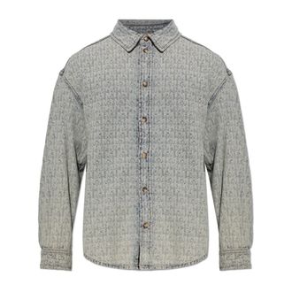 Emporio Armani Denim overhemd met vintage-effect - Heren - Spijkeroverhemden - Blauw - S - Denim - Overhemden