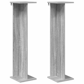 vidaXL Soporte De Plantas 2 Pcs Gris Sonoma 25 X 25,5 X 100,5 Cm Vidaxl