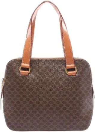Celine Pre-owned Borsa a mano in tela spalmate Macadam e pelle - - Pre-owned - Donna - Marrone - ONE SIZE