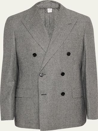 Burberry Mens Puppytooth Check Wool Tailored Jacket