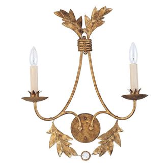 Netlighting Sweet Olive 2 Light Indoor Candle Wall Light Gold E14