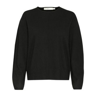 Inwear Zwarte Gebreide Pullover Trui - Dames - Ronde hals truien - Zwart - XL - Wol - Truien & Vesten
