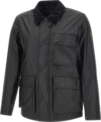 Belstaff corduroy-collar jacket - Black
