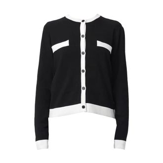 Karl Lagerfeld Classic Cardigan - female - Karl Lagerfeld - Cardigans - Black - M - Knitwear