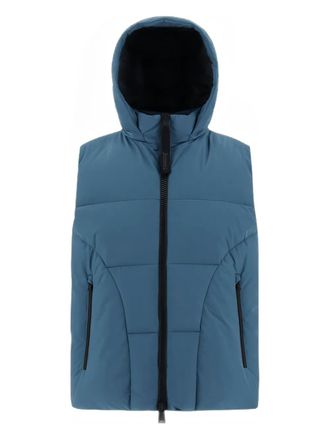 Herno hooded zip gilet - Blue