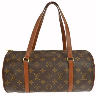 Louis Vuitton Papillon Handbag Monogram Canvas Brown Canvas Handbag (Pre-Owned)