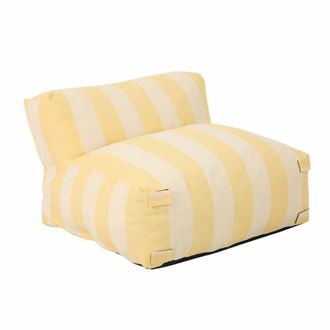 Oviala Sill&oacute;n de jard&iacute;n a rayas para un sof&aacute; modular amarillo claro