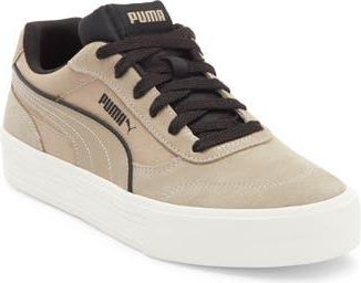 Puma Court Classic Vulcanized Sneaker in Ice Coffee/Puma Black at Nordstrom Rack, Size 11.5