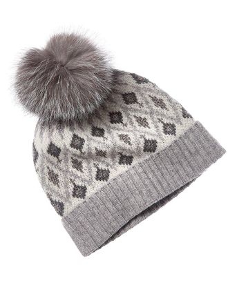 Sofiacashmere sofiacashmere Lurex Fairisle Wool & Cashmere-Blend Hat
