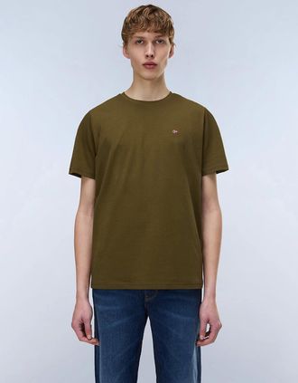 Napapijri Mens Napapijri Salis Jersey Short Sleeve T-Shirt - Green - Size: 40
