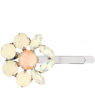 Simone Rocha Mini Heartbloom Hair Clip in Sand Opal/Clementine/Pearl at Nordstrom