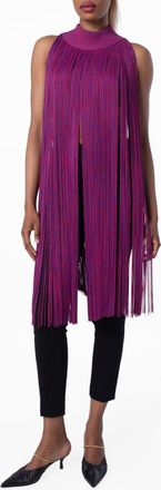 Burberry Mouline Fringed Cape