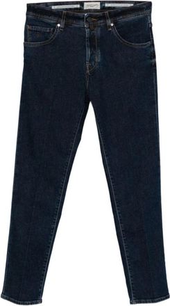 Jacob Cohen Blauwe Klassieke Jeans Stijl Donkere Wassing - Heren - Slim Fit Jeans - Blauw - W38 - Jeans