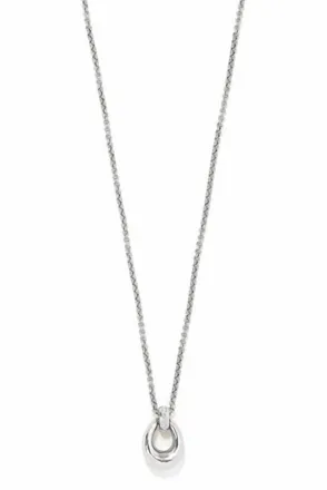 Brighton Womens Meridian Orbit Necklace In Silver