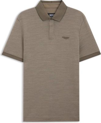 HUGO BOSS Boss X Aston Martin Polo Shirt In Wool-Cotton Pique, Size XX-Large