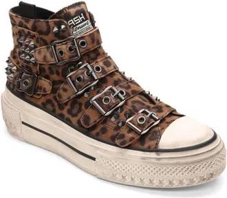 Ash Rainbow Studs High Top Platform Sneaker in Wild Brown at Nordstrom, Size 5Us