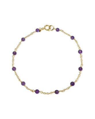 Jewelmak 14K Amethyst Bracelet