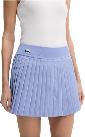 Lacoste Falda de Tenis Plisada Ultra Dry - Skirts - Mujer - Azul - L