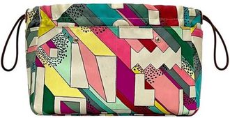 Herm&egrave;s Multi-Color Silk Barenia Leather Pouch (Pre-Owned)