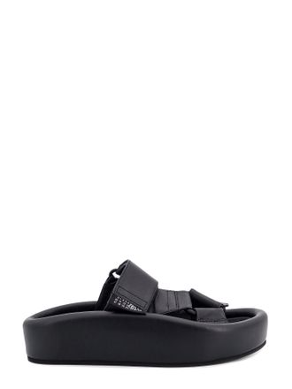 Maison Margiela Slip-On Leather Sandals With Maxi Plateau-Donna