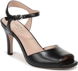 Naturalizer Autumn Ankle Strap Sandal in Black Leather at Nordstrom, Size 5.5