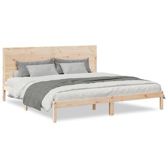 Berkfield Home Extra Long Bed Frame without Mattress 180x210 cm Solid Wood in Light Brown