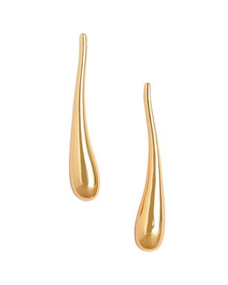 Liv Oliver 18K Plated Long Modern Earrings