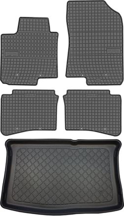 OEM Hyundai I20 Ii Gb Hatchback De 12/2014 A 07/2020. Juego: Alfombrillas De Goma Para Coche + Alfombrilla Para Maletero
