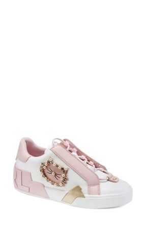 Karl Lagerfeld Madisyn Slip-On Sneaker in Bright White/Light Blush at Nordstrom, Size 8.5