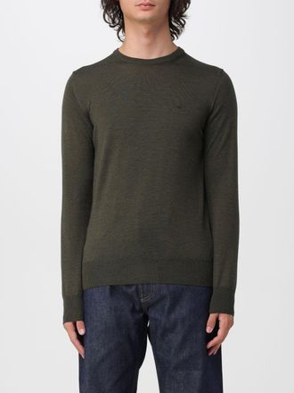 Brooksfield Crewneck Wool Jumper with Long Sleeves and Ribbed Trims