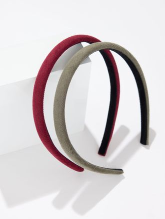 Talbots Corduroy Headband 2-Pack - Burnt Olive - 001 Talbots