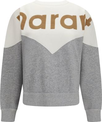 Isabel Marant Womens Sweatshirt Houston Cotton Off White-Light Grey Sweatshirts White/light Sweater