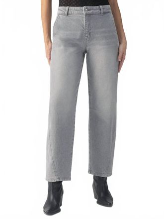 Sanctuary Twisted Seam Barrel Jean In Grey