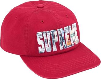 SUPREME SS26 Embroidered Money Logo 6-Panel Red SUP-SS26-1003-RED