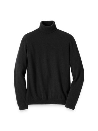 Paul Fredrick Cashmere Turtleneck Sweater in Black at Nordstrom, Size Large