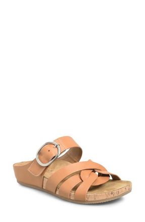 COMFORTIVA Gianna Platform Wedge Slide Sandal in Luggage at Nordstrom, Size 6.5