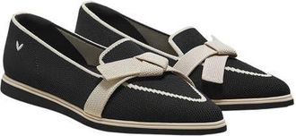 Vivaia Water-Repellent Pointed-Toe Bow Loafers in Black Ivory at Nordstrom, Size 5