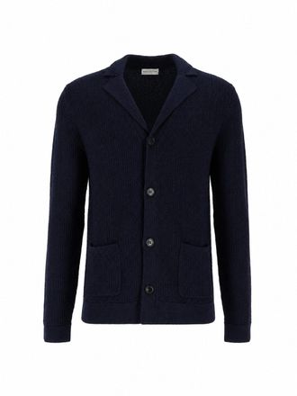 Ballantyne Deep Ribbed Knit Button-Down Cardigan