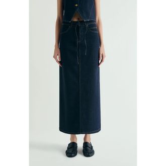 Scalpers Denim Midi Skirt in Darkindigo at Nordstrom, Size X-Large Eu