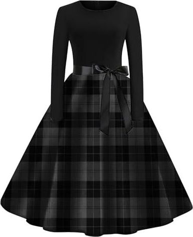 Robe De Cocktail Vintage Feoya - Dentelle Florale, Col V, Sans Manches, Jupe Swing - Soirée, Mariage