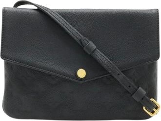 Louis Vuitton Pre-owned Monogram Empreinte Twice Shoulder Bag - Dames - Vintage Schoudertas - Zwart - ONE Size - Leer - Vintage
