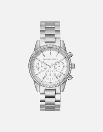 Michael Kors Womens Michael Kors MK6428 Ritz Chronograph Ladies Watch - Silver