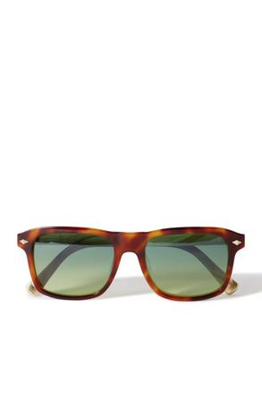 Brunello Cucinelli Square-Frame Tortoiseshell Acetate Sunglasses
