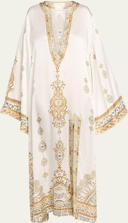 Camilla Ottoman Dynasty Deep V-Neck Hardware Kaftan
