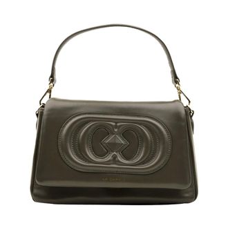 La Carrie Handbags, female, Gray, ONE SIZE, Grey Leather Shoulder Bag