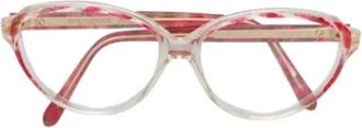 Saint Laurent Pre-owned Acetate sunglasses - Dames - Vintage Accessoires - Rood - ONE Size - Vintage