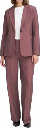 b.young Welt Style Melange Blazer In Rouge Charcoal