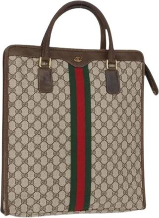 Gucci Pre-owned Plastic Handbag - Dames - Vintage Handtas - Beige - ONE Size - Vintage