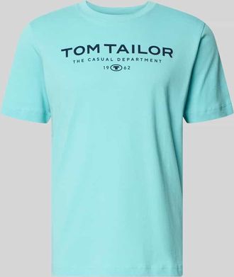Tom Tailor Regular Fit T-Shirt aus reiner Baumwolle in Petrol, Gr&ouml;&szlig;e XXXL