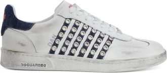 Dsquared2 Schoenen, Heren, Wit, 43 EU, Katoen, Boxer Sneakers